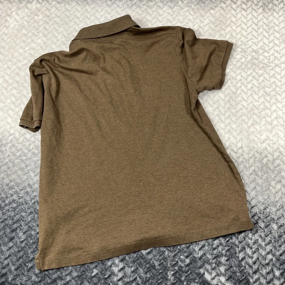 Polo Ralph Lauren Polo Shirt Mens Large Heather Brown Classic Fit Flesh Pony